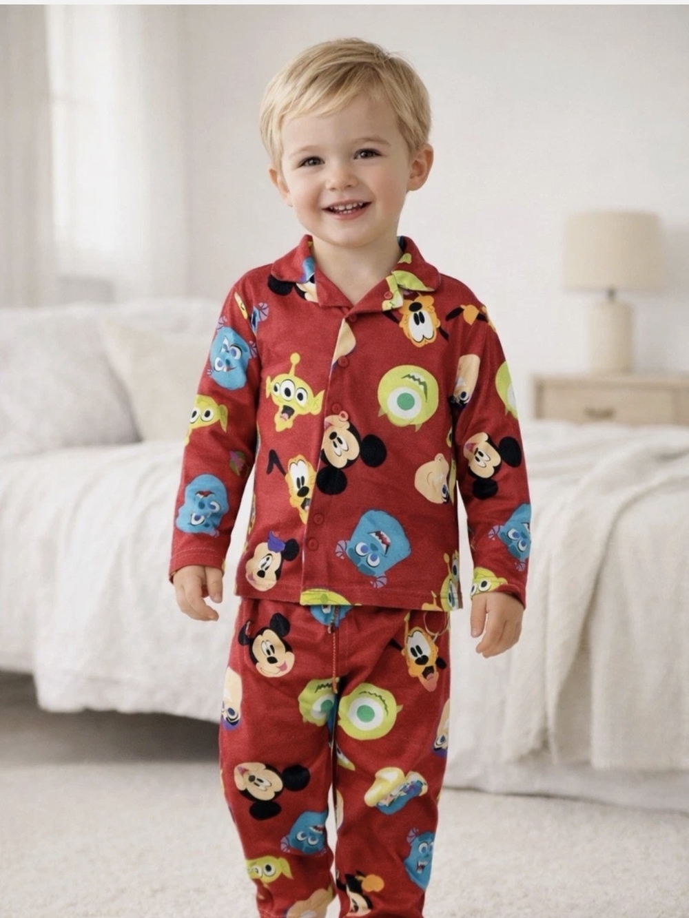 Disney 100 Toddler Pajama Set 2T Toy Story Kids Red Character Print Pajama Set